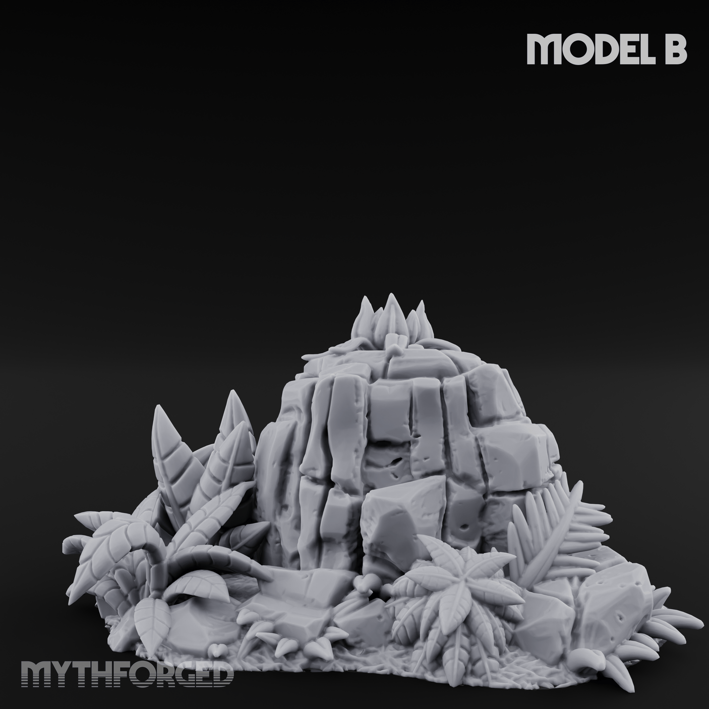 Overgrown Jungle Flora Clusters Miniature for Dungeons and Dragons, Pathfinder or other TTRPGs