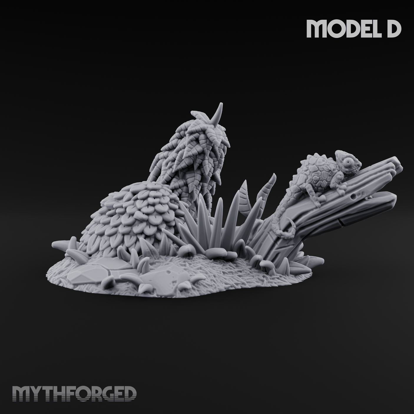 Overgrown Jungle Flora Clusters Miniature for Dungeons and Dragons, Pathfinder or other TTRPGs