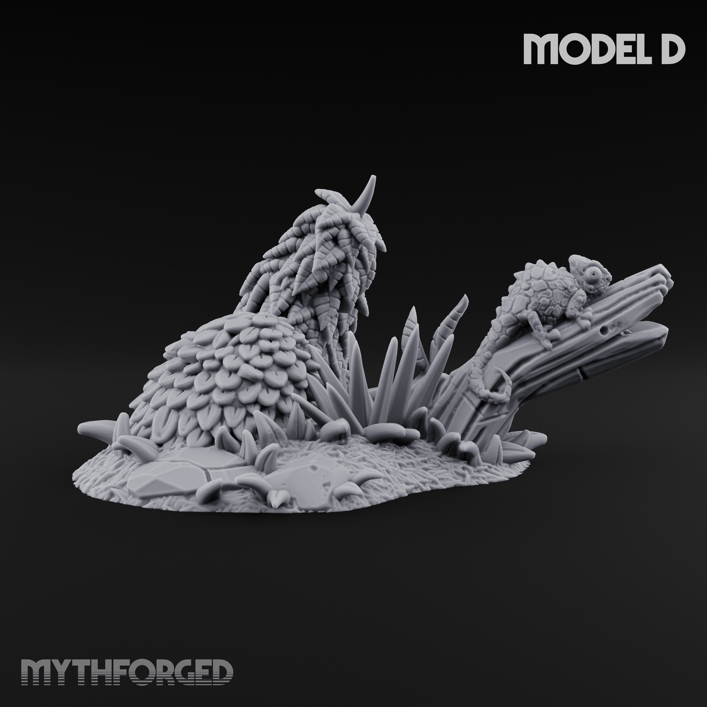 Overgrown Jungle Flora Clusters Miniature for Dungeons and Dragons, Pathfinder or other TTRPGs