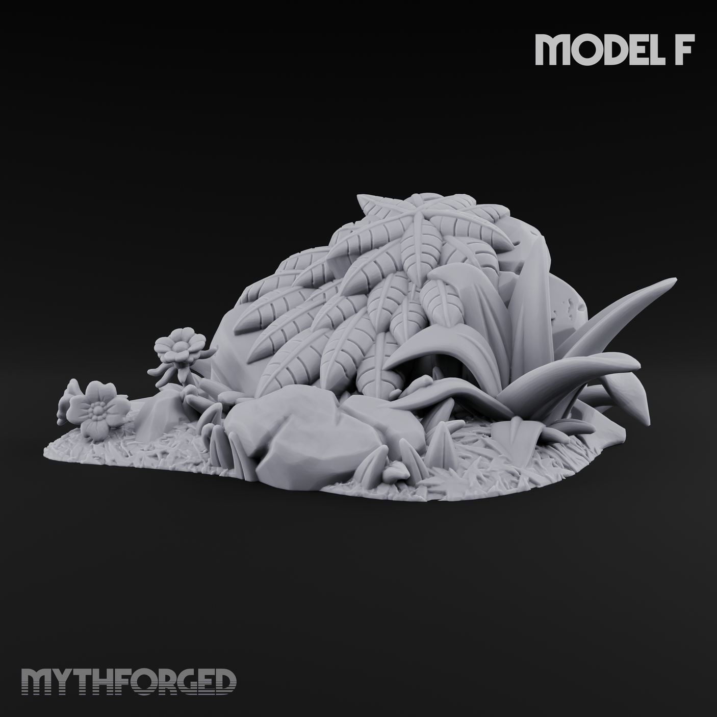 Overgrown Jungle Flora Clusters Miniature for Dungeons and Dragons, Pathfinder or other TTRPGs