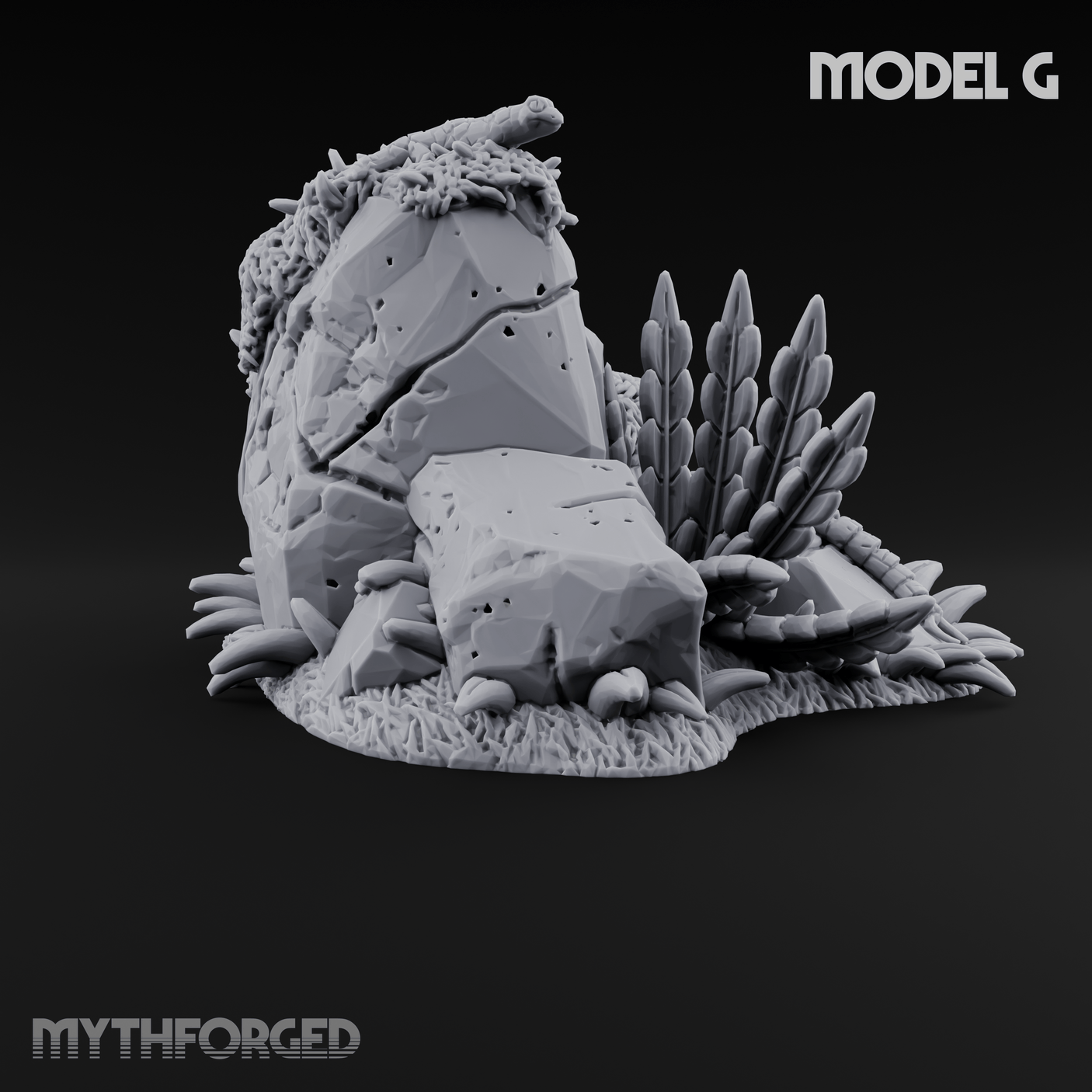 Overgrown Jungle Flora Clusters Miniature for Dungeons and Dragons, Pathfinder or other TTRPGs