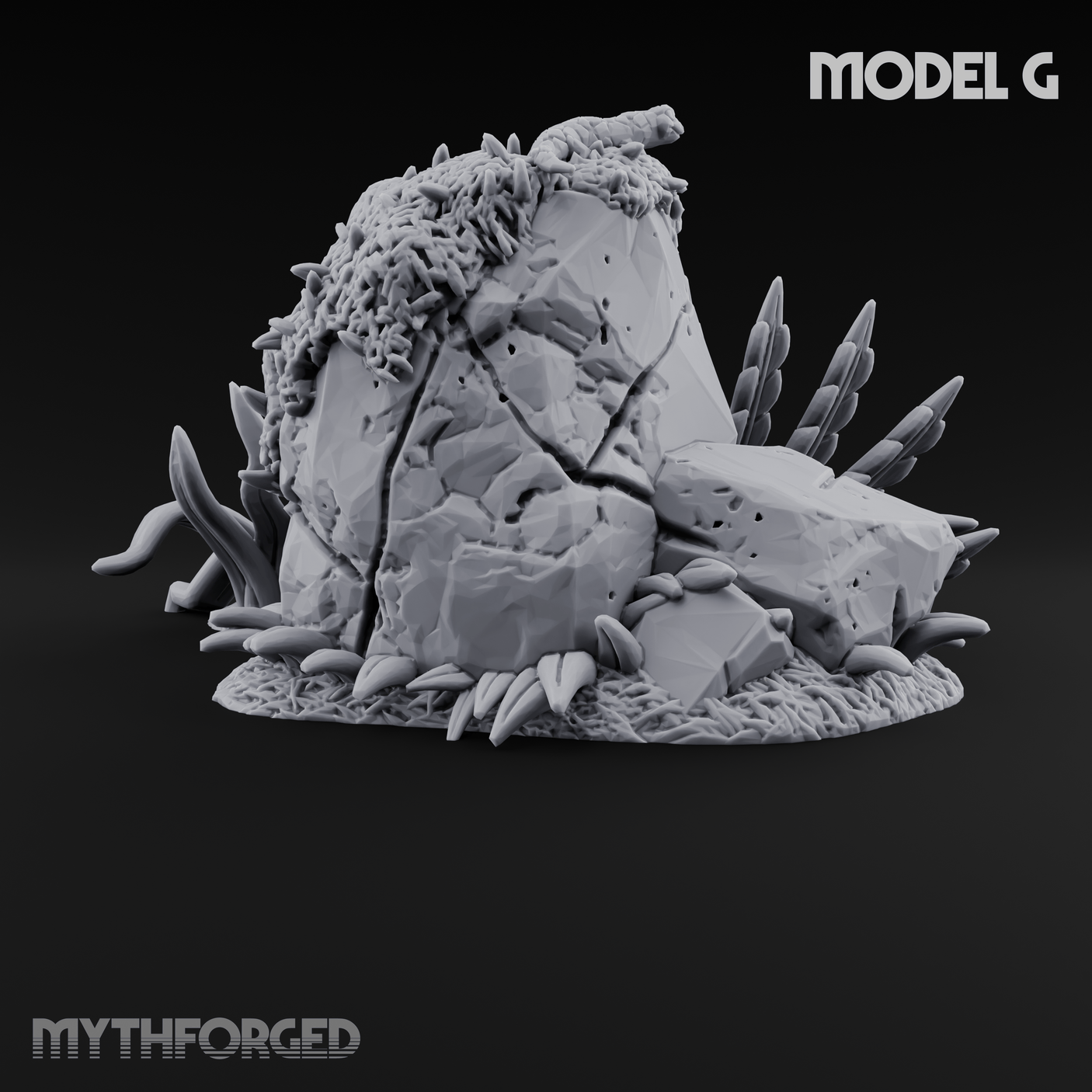 Overgrown Jungle Flora Clusters Miniature for Dungeons and Dragons, Pathfinder or other TTRPGs