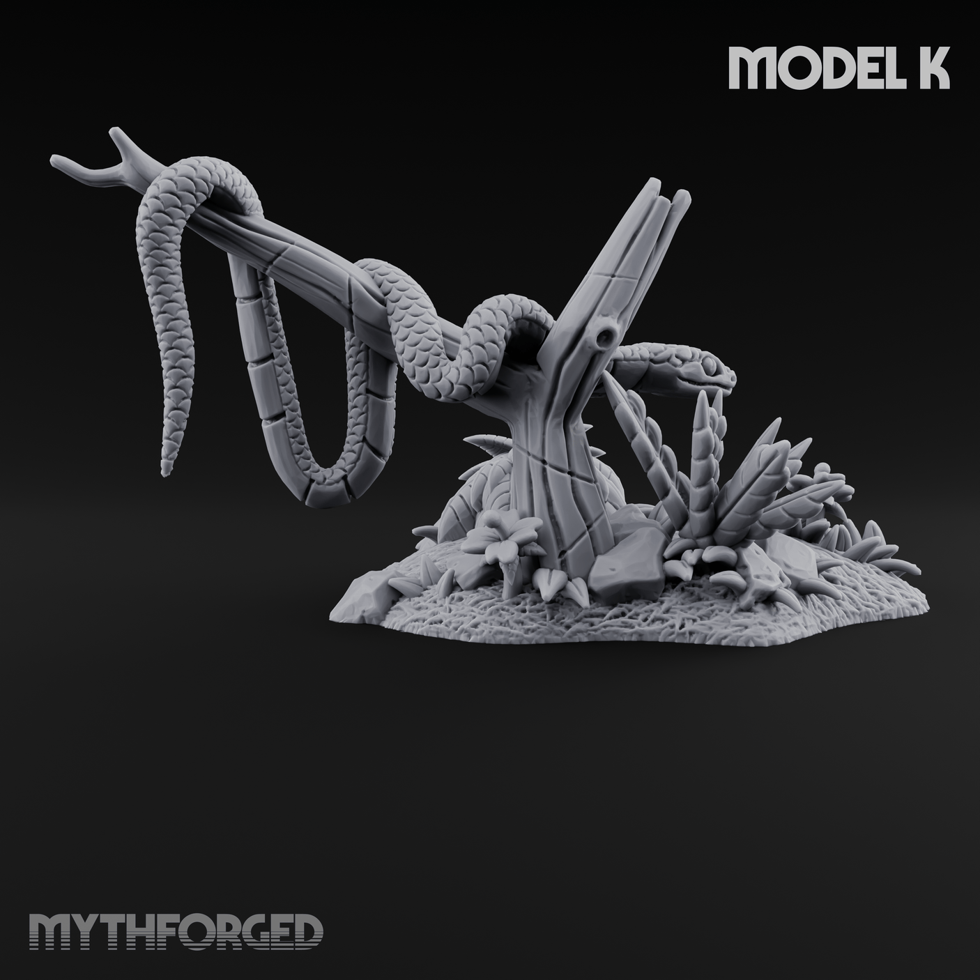 Overgrown Jungle Flora Clusters Miniature for Dungeons and Dragons, Pathfinder or other TTRPGs