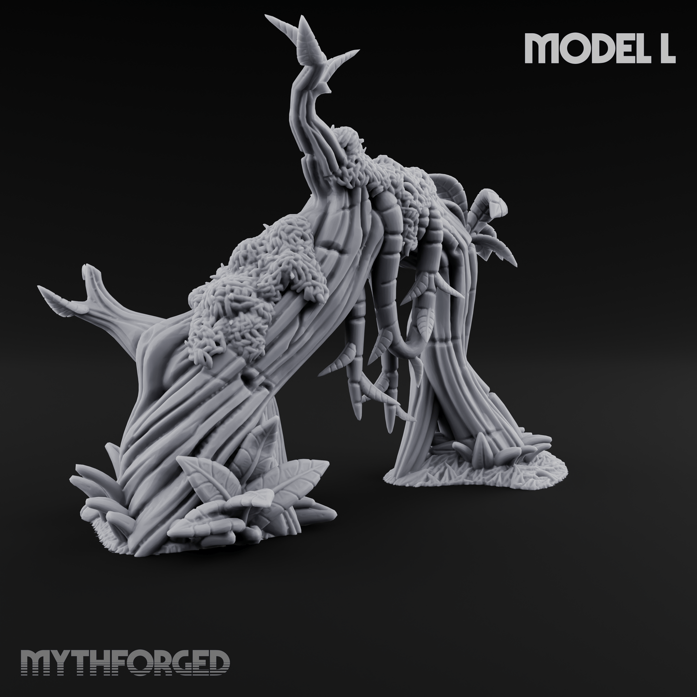 Overgrown Jungle Flora Cluster L Miniature for Dungeons and Dragons, Pathfinder or other TTRPGs