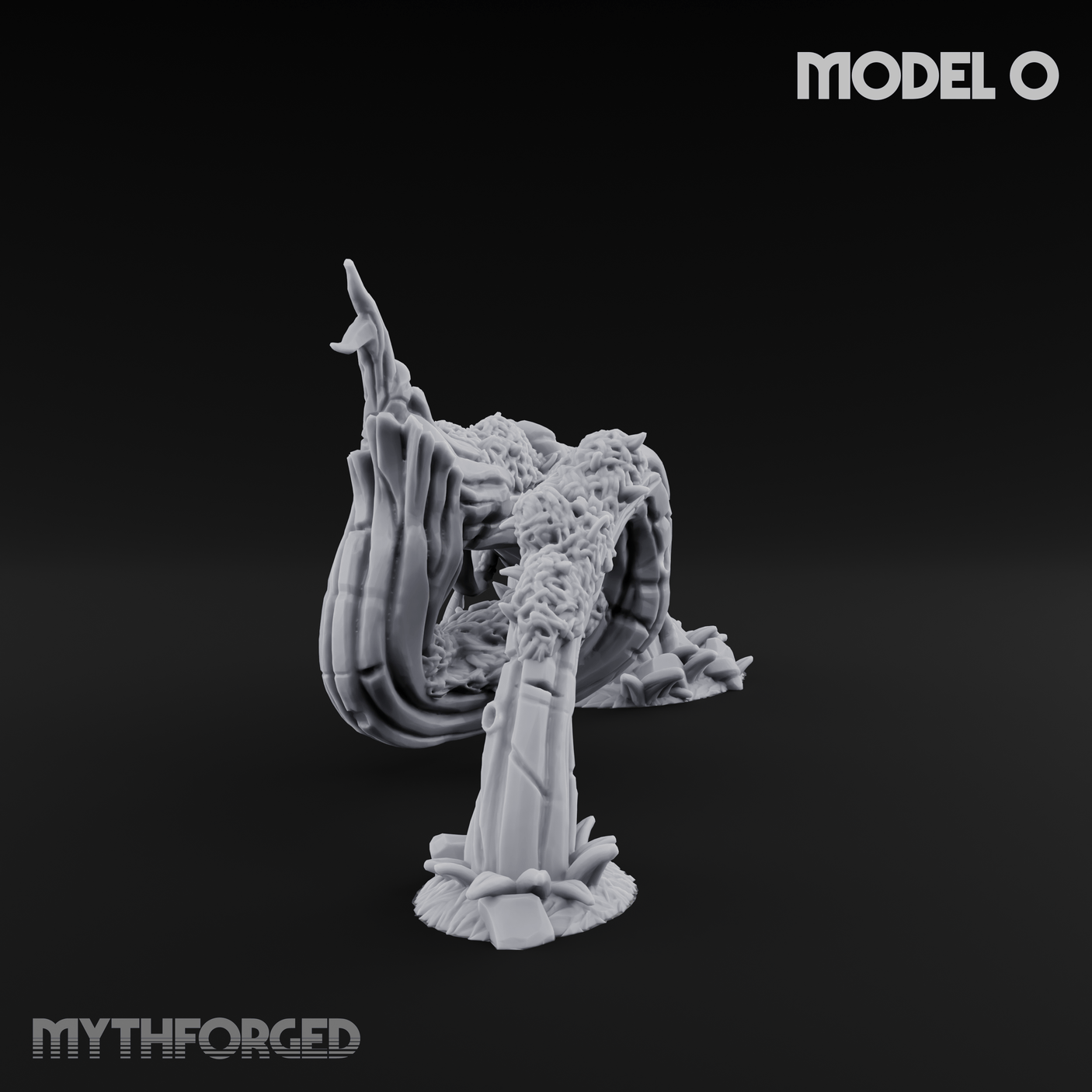 Overgrown Jungle Flora Cluster O Miniature for Dungeons and Dragons, Pathfinder or other TTRPGs