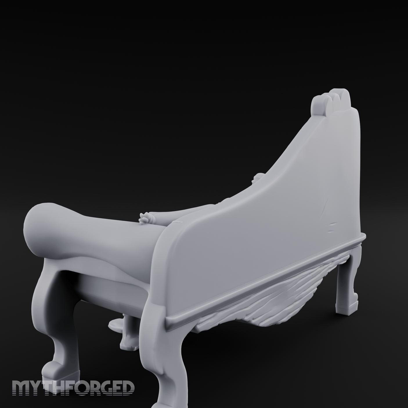 Tufted Victorian Parlor Chaise Lounge Miniature for Dungeons and Dragons, Pathfinder or other TTRPGs