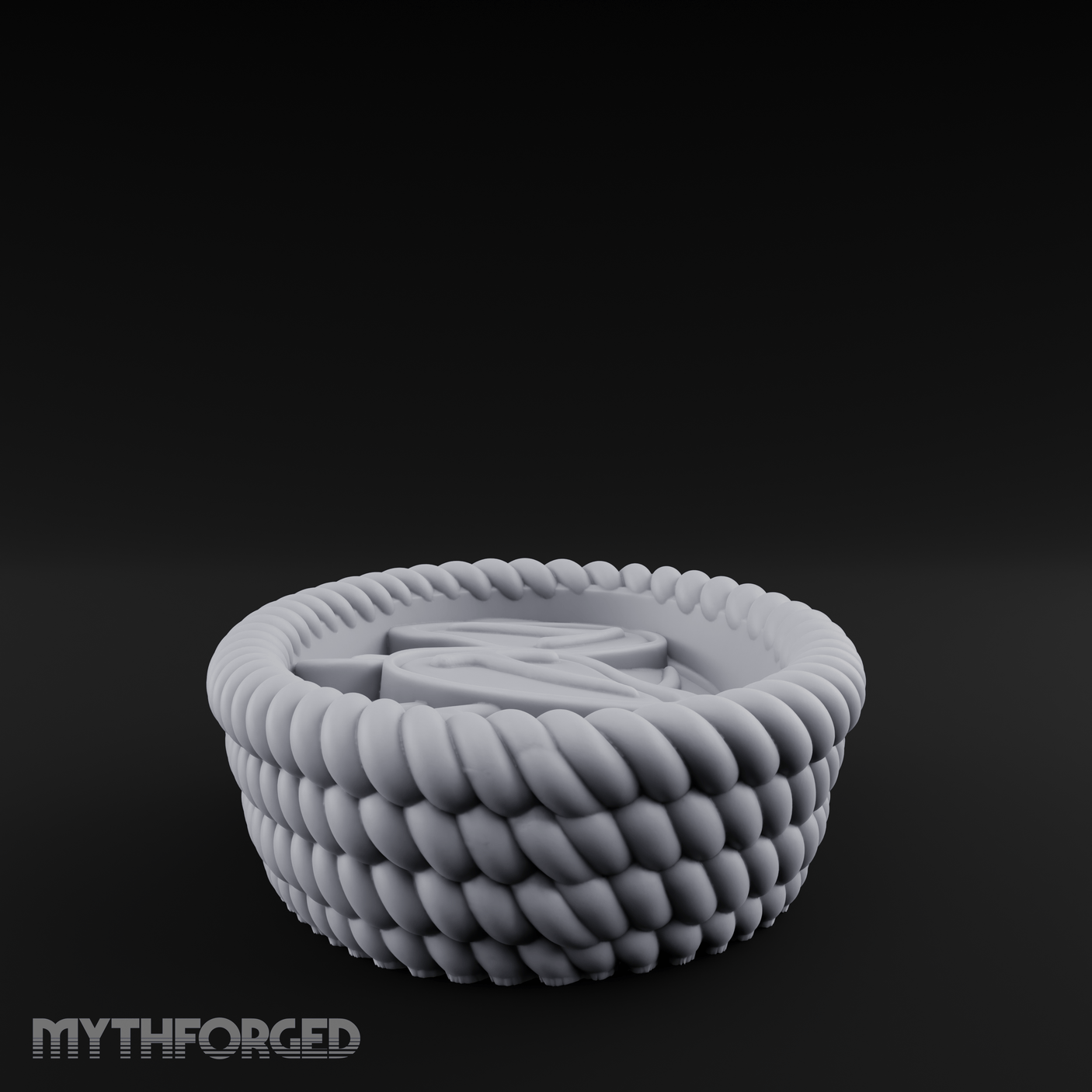 Braided Rope Basket Miniature for Dungeons and Dragons, Pathfinder or other TTRPGs
