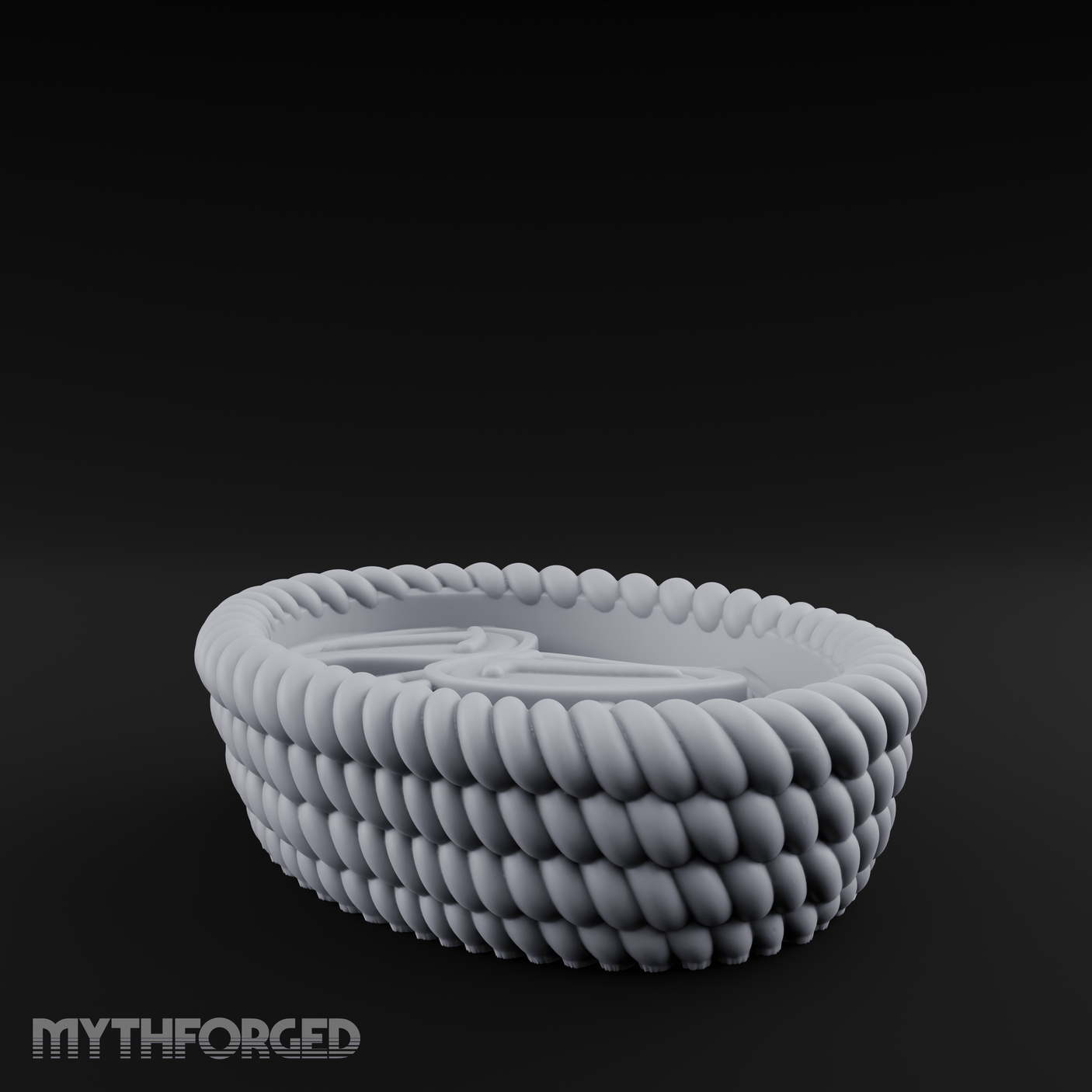 Braided Rope Basket Miniature for Dungeons and Dragons, Pathfinder or other TTRPGs