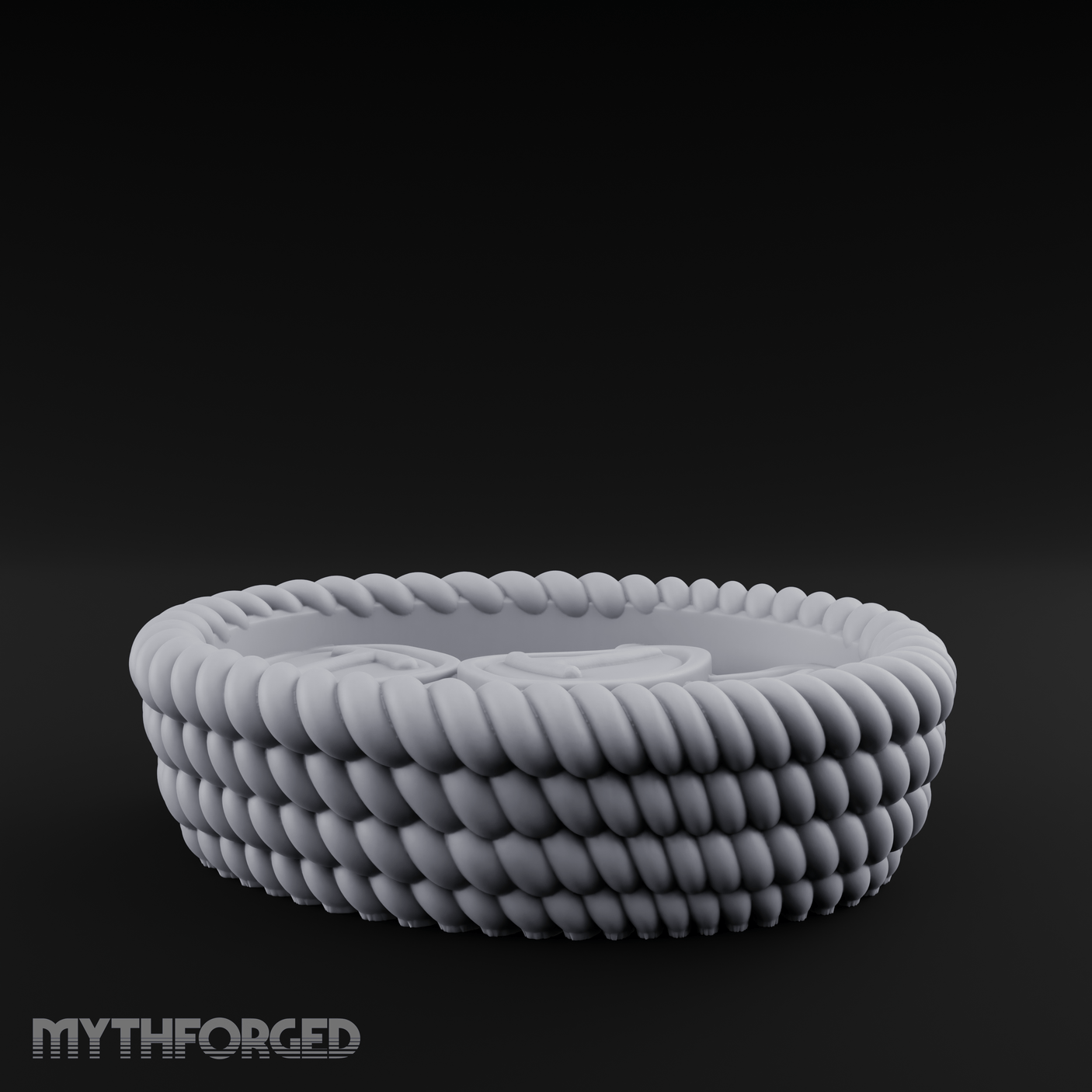 Braided Rope Basket Miniature for Dungeons and Dragons, Pathfinder or other TTRPGs