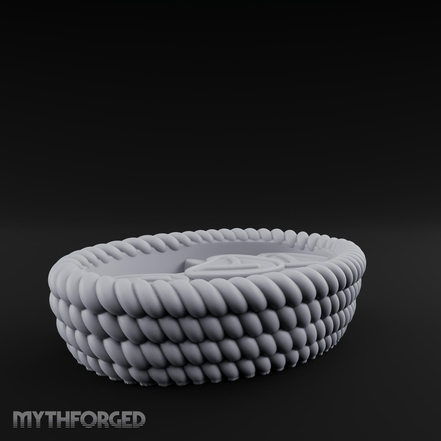 Braided Rope Basket Miniature for Dungeons and Dragons, Pathfinder or other TTRPGs