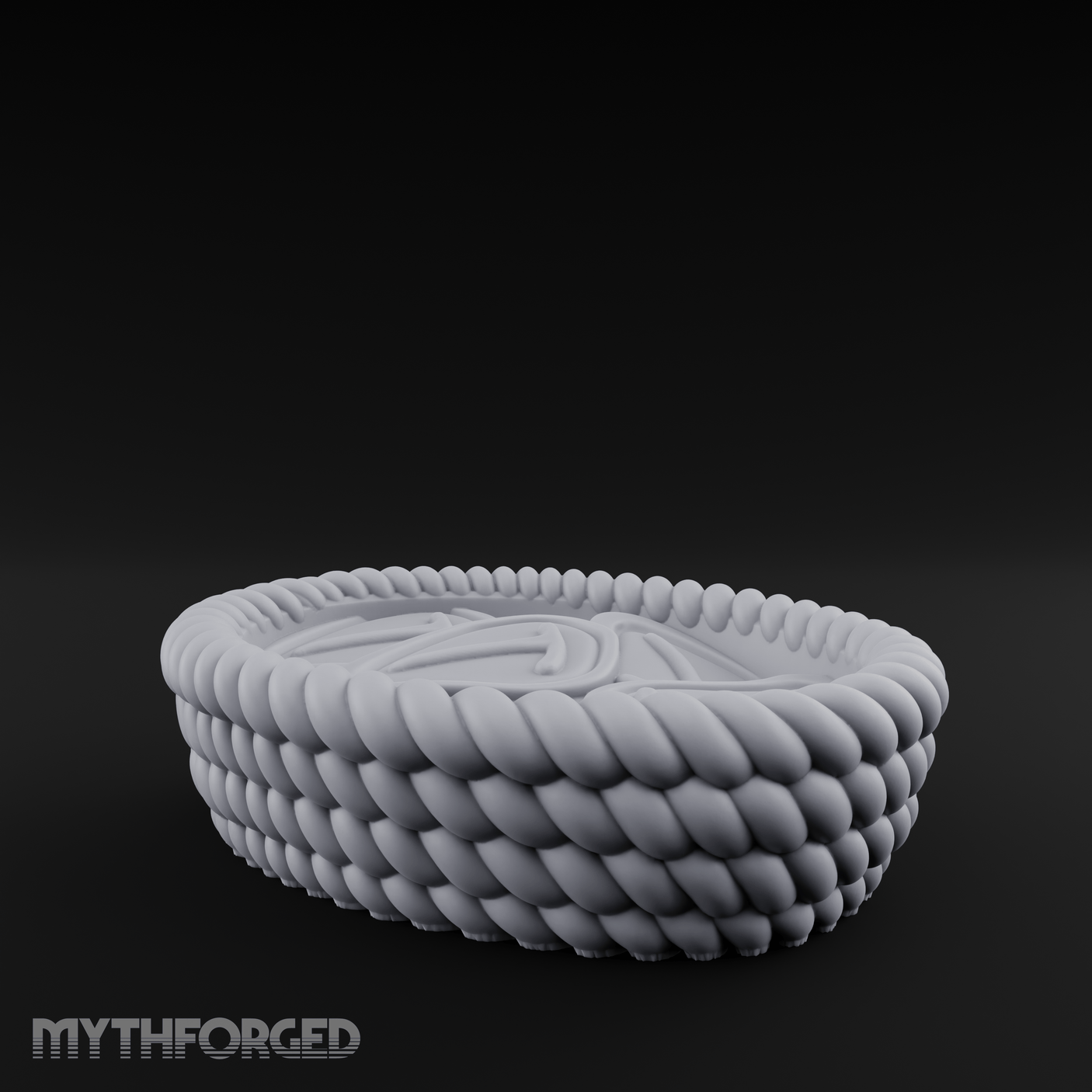 Braided Rope Basket Miniature for Dungeons and Dragons, Pathfinder or other TTRPGs