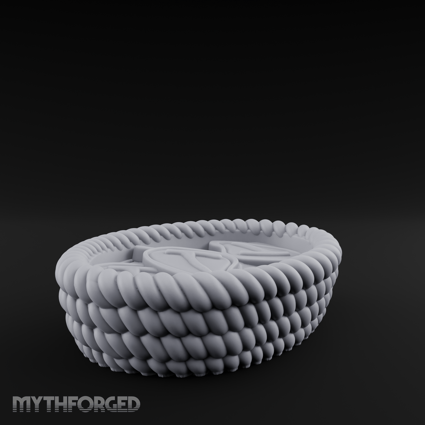 Braided Rope Basket Miniature for Dungeons and Dragons, Pathfinder or other TTRPGs