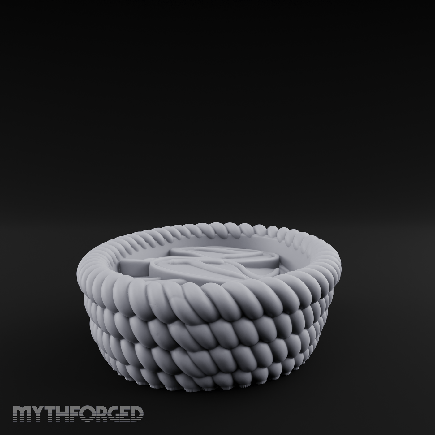 Braided Rope Basket Miniature for Dungeons and Dragons, Pathfinder or other TTRPGs