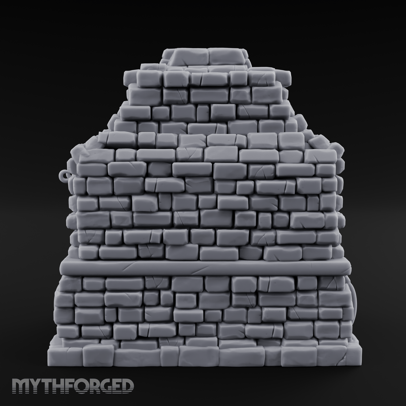 Pretzel-Filled Stone Baker's Oven Miniature for Dungeons and Dragons, Pathfinder or other TTRPGs