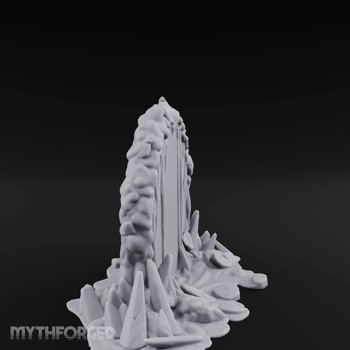 Stalactite-Hung Cave Portal Miniature for Dungeons and Dragons, Pathfinder or other TTRPGs