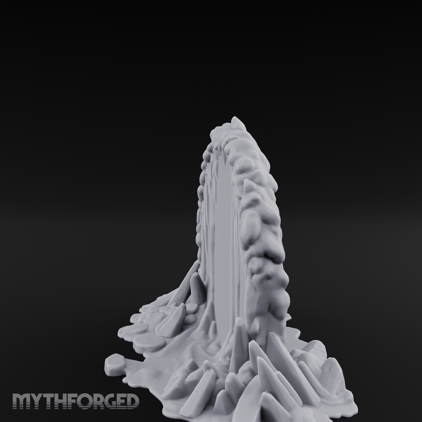 Stalactite-Hung Cave Portal Miniature for Dungeons and Dragons, Pathfinder or other TTRPGs