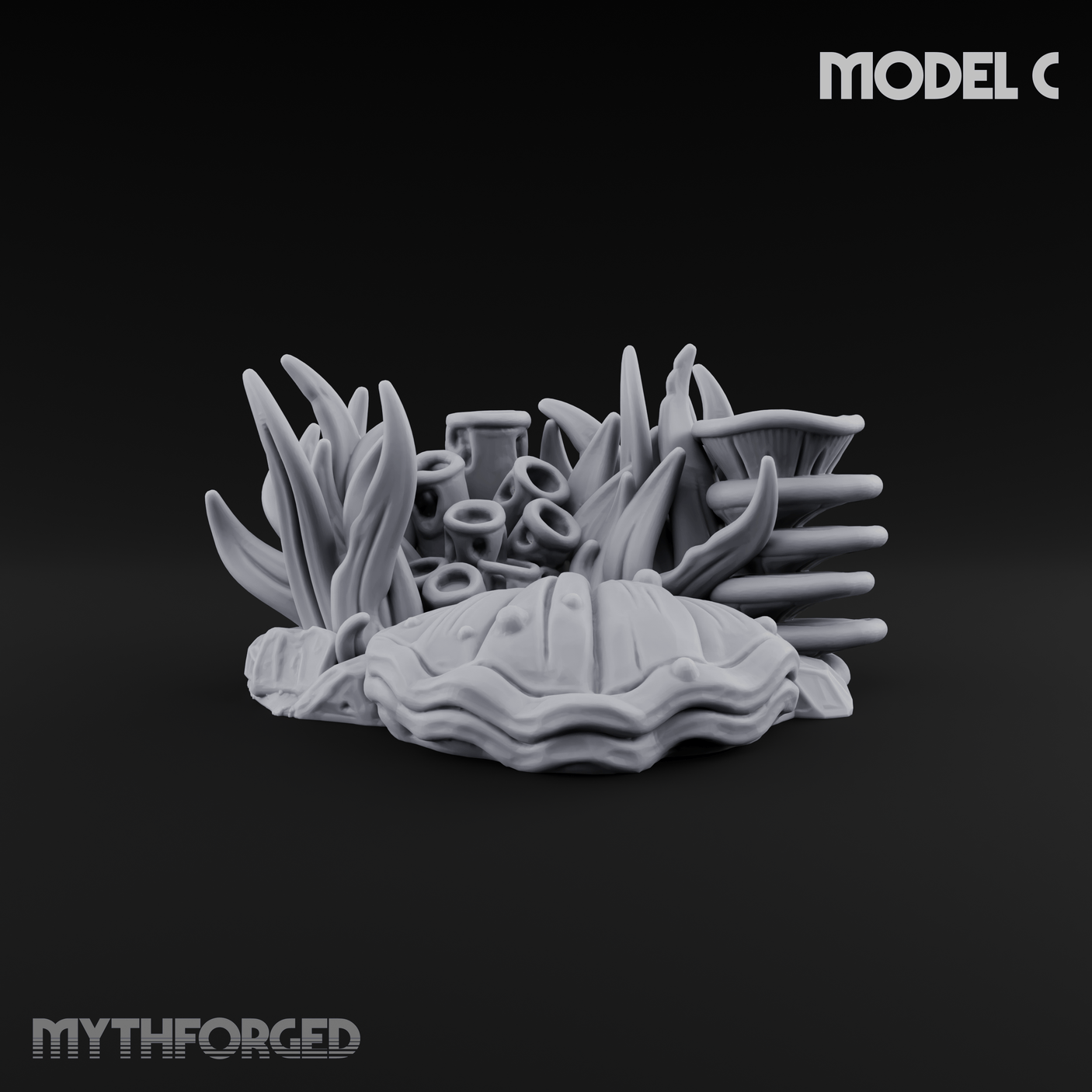 Sunken Ocean Floors C Miniature for Dungeons and Dragons, Pathfinder or other TTRPGs