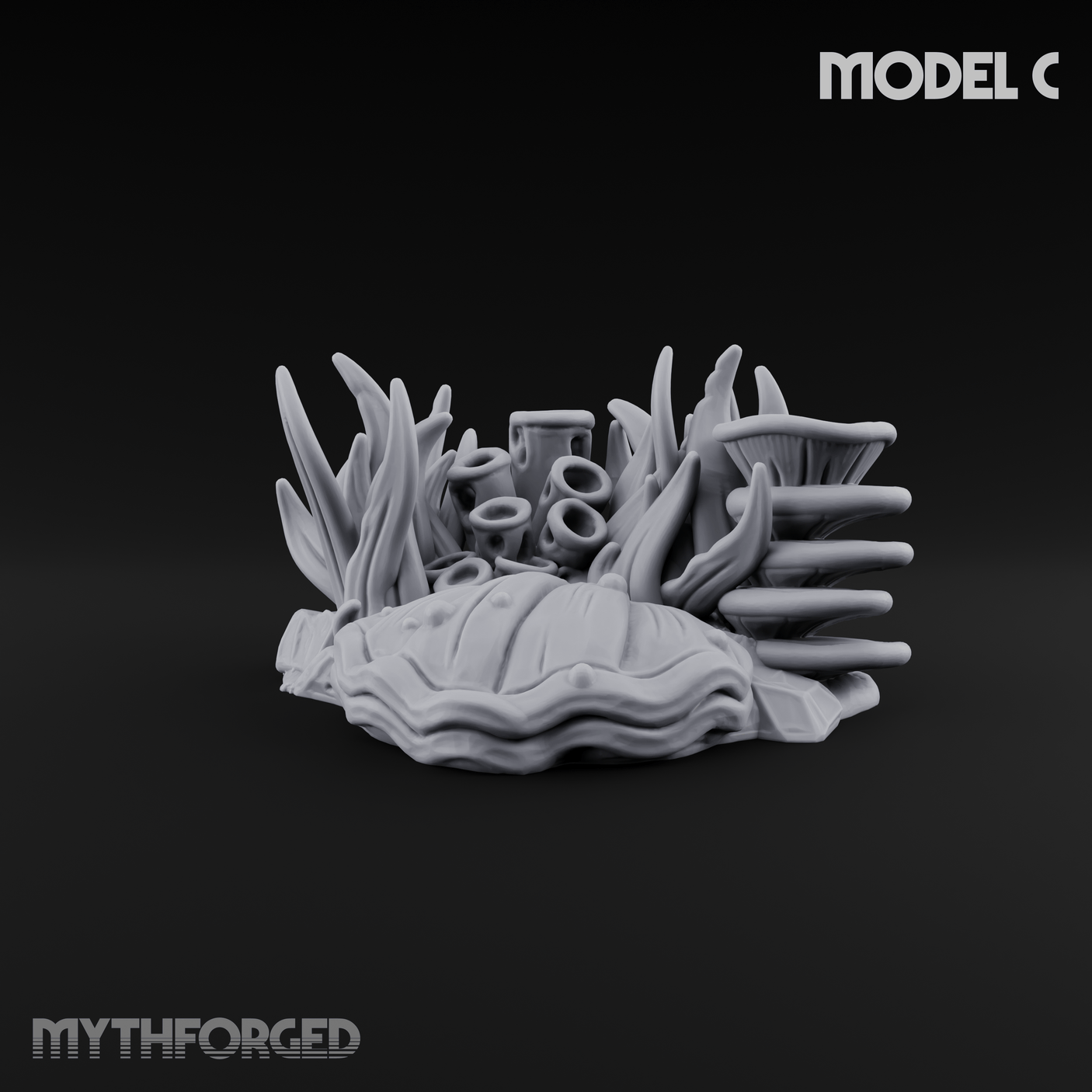 Sunken Ocean Floors C Miniature for Dungeons and Dragons, Pathfinder or other TTRPGs
