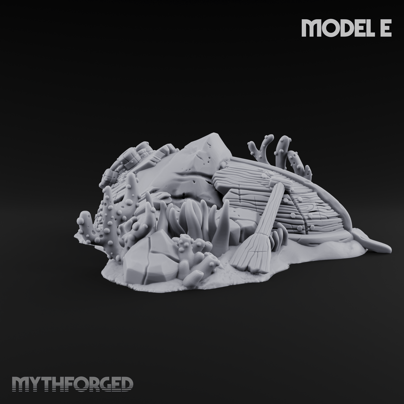 Sunken Ocean Floors E Miniature for Dungeons and Dragons, Pathfinder or other TTRPGs