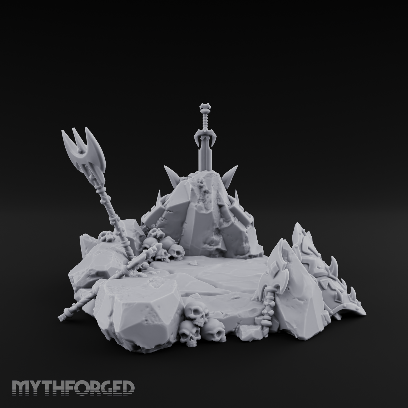 Cursed Battlefield Altar Miniature for Dungeons and Dragons, Pathfinder or other TTRPGs