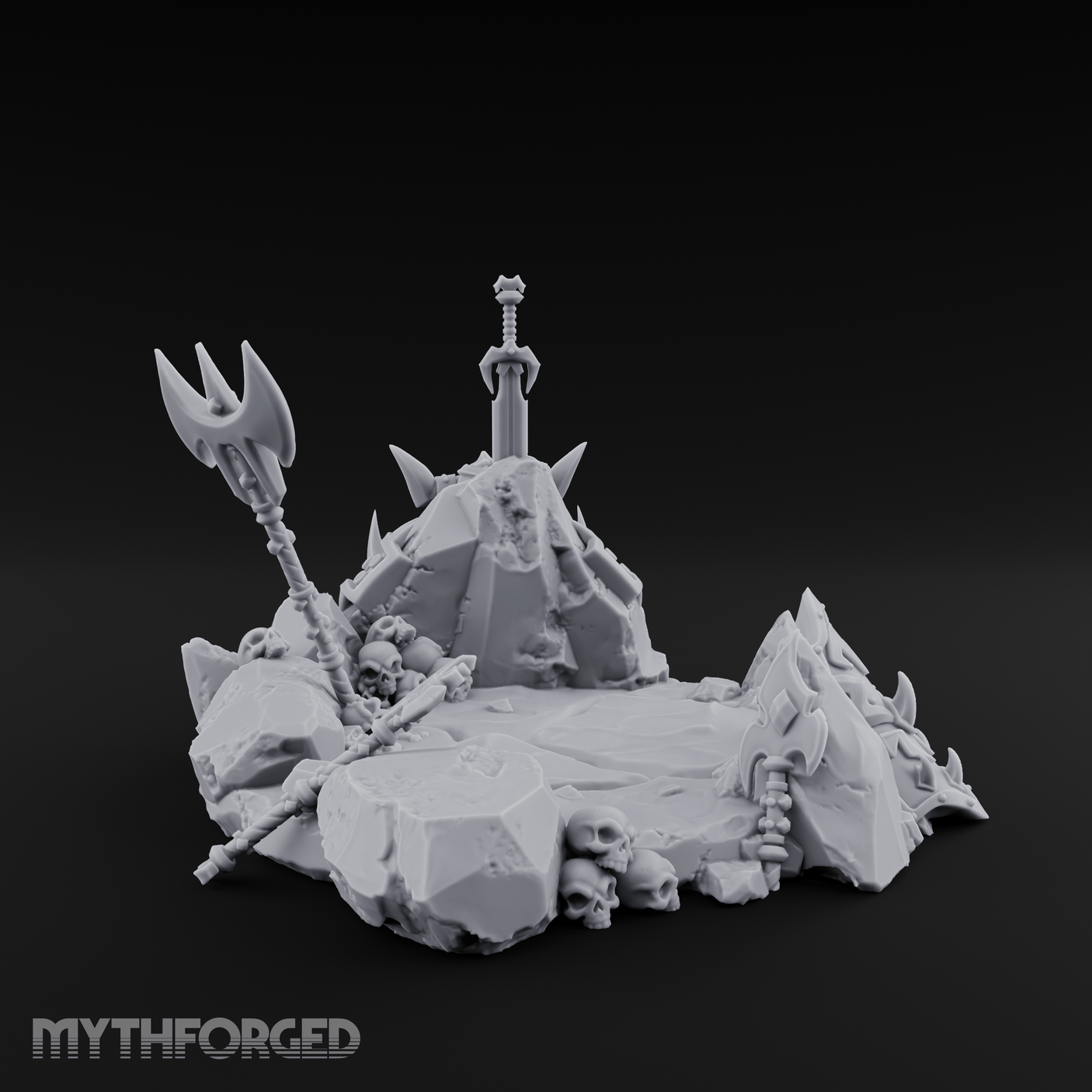 Cursed Battlefield Altar Miniature for Dungeons and Dragons, Pathfinder or other TTRPGs