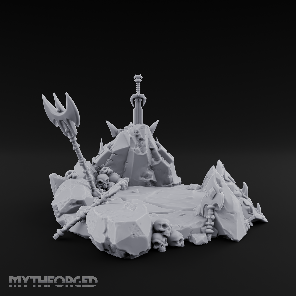 Cursed Battlefield Altar Miniature for Dungeons and Dragons, Pathfinder or other TTRPGs