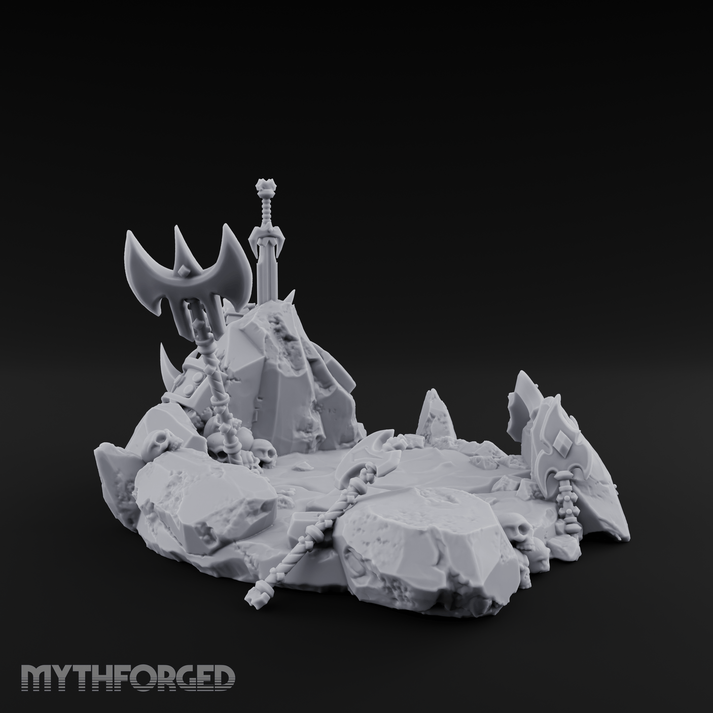 Cursed Battlefield Altar Miniature for Dungeons and Dragons, Pathfinder or other TTRPGs