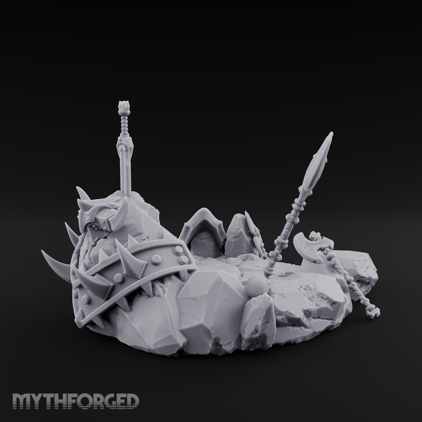 Cursed Battlefield Altar Miniature for Dungeons and Dragons, Pathfinder or other TTRPGs
