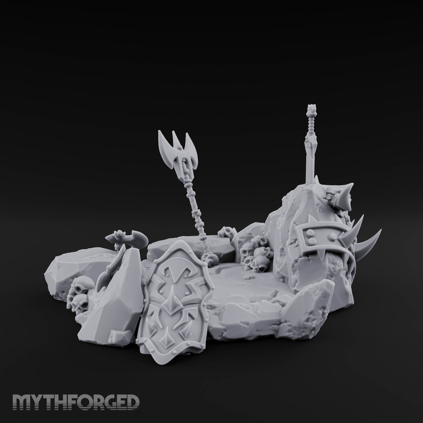 Cursed Battlefield Altar Miniature for Dungeons and Dragons, Pathfinder or other TTRPGs