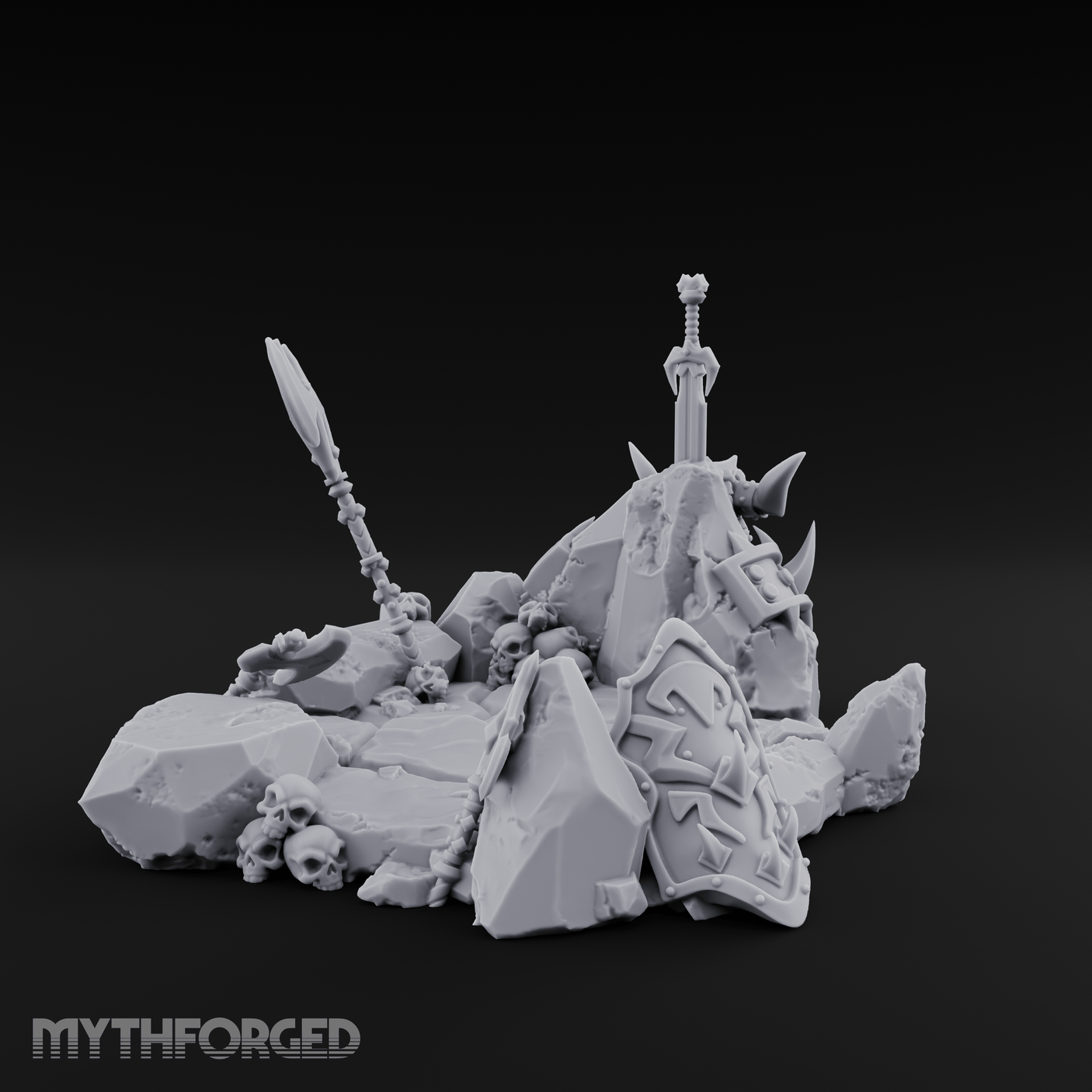 Cursed Battlefield Altar Miniature for Dungeons and Dragons, Pathfinder or other TTRPGs