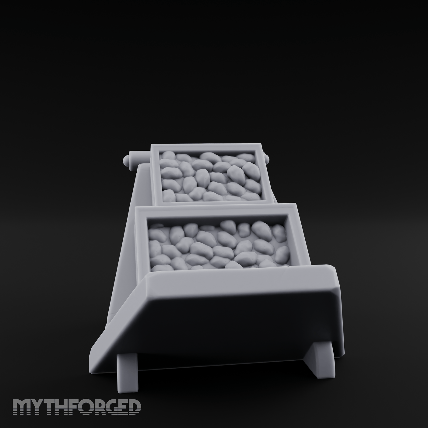 Produce-Laden Market Produce Stall Miniature for Dungeons and Dragons, Pathfinder or other TTRPGs