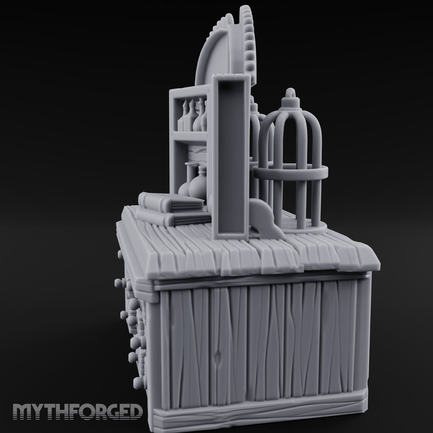 Well-Stocked Apothecary Potion Cabinet Miniature for Dungeons and Dragons, Pathfinder or other TTRPGs