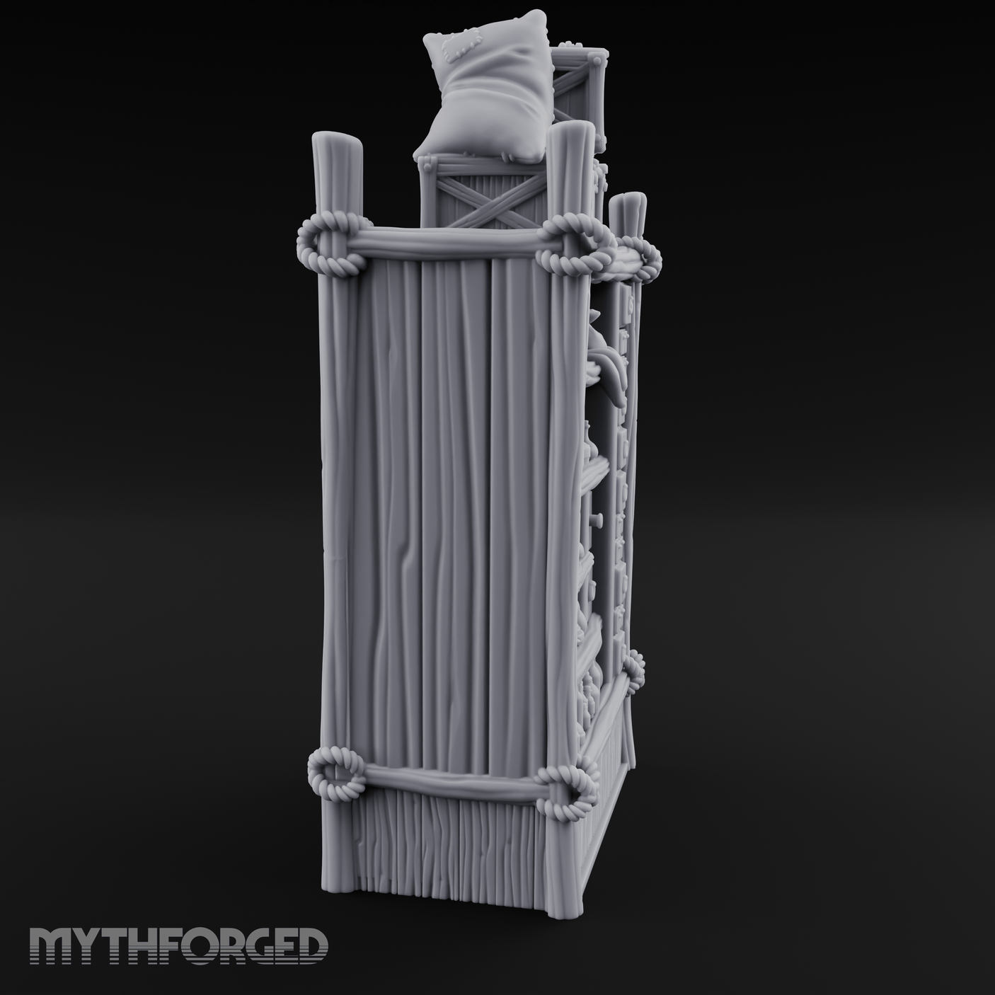Draped Stacked Cargo Crates Miniature for Dungeons and Dragons, Pathfinder or other TTRPGs