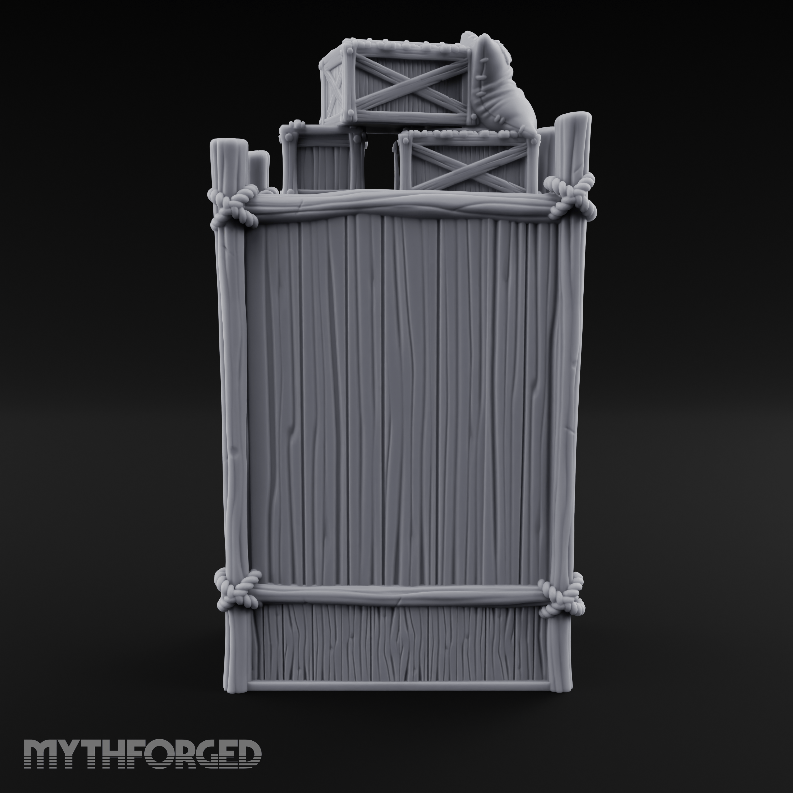 Draped Stacked Cargo Crates