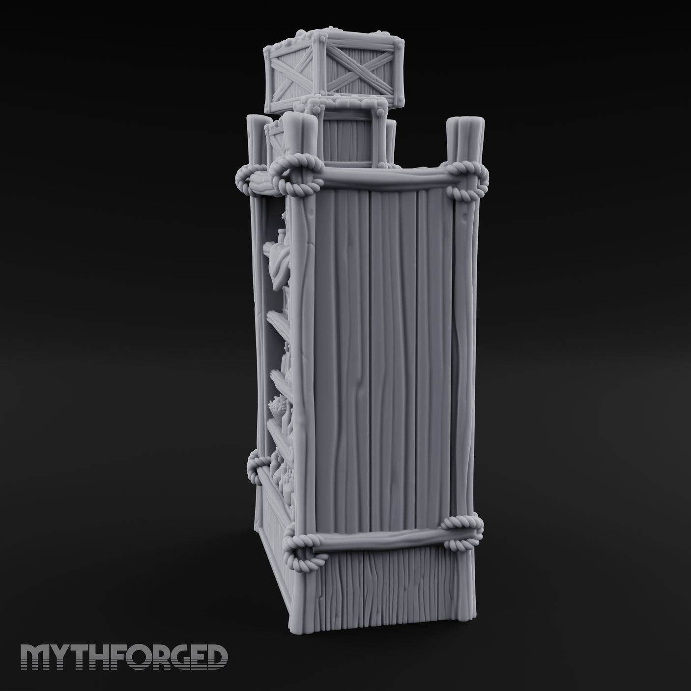Draped Stacked Cargo Crates Miniature for Dungeons and Dragons, Pathfinder or other TTRPGs