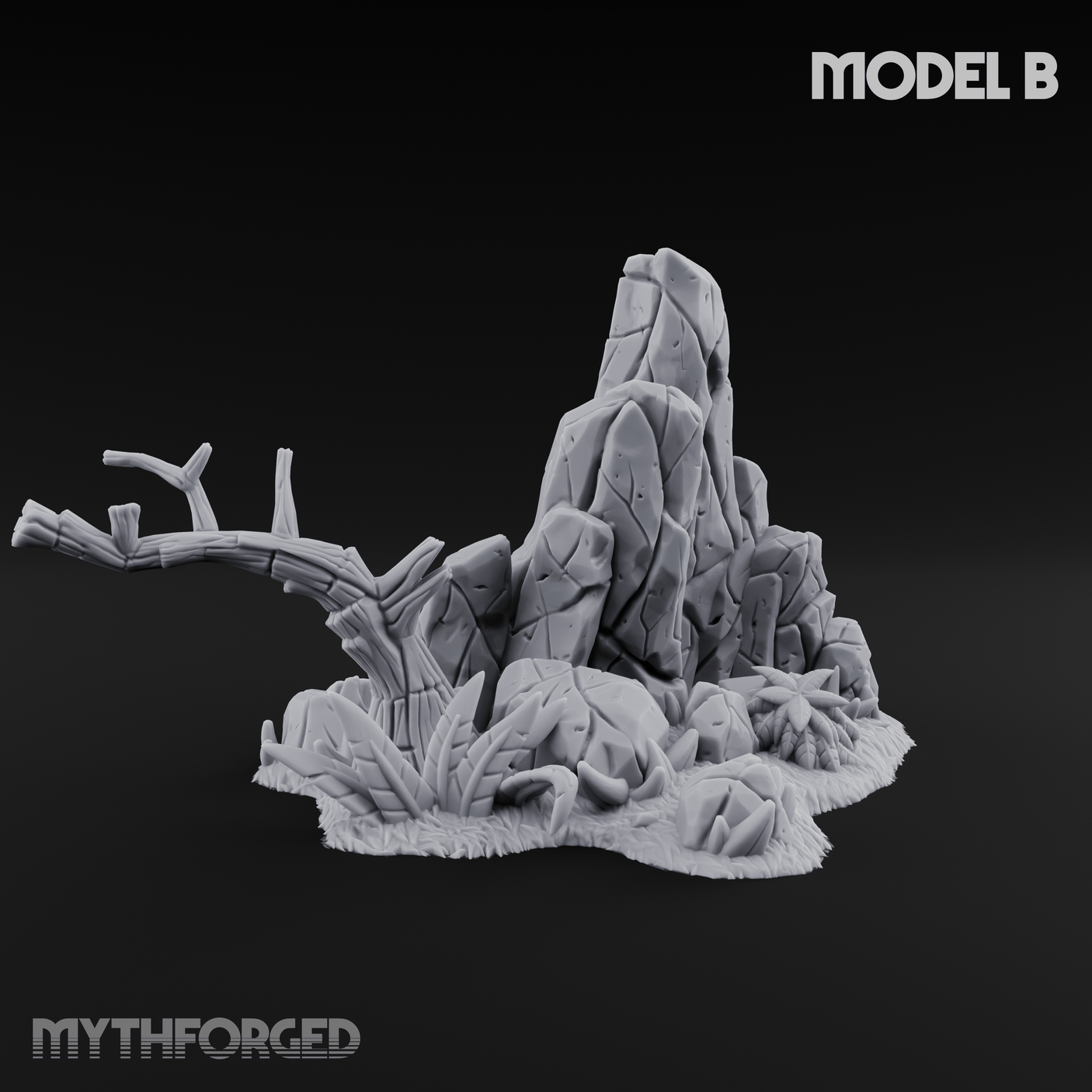 Sunbaked Desert Foliage Miniature for Dungeons and Dragons, Pathfinder or other TTRPGs