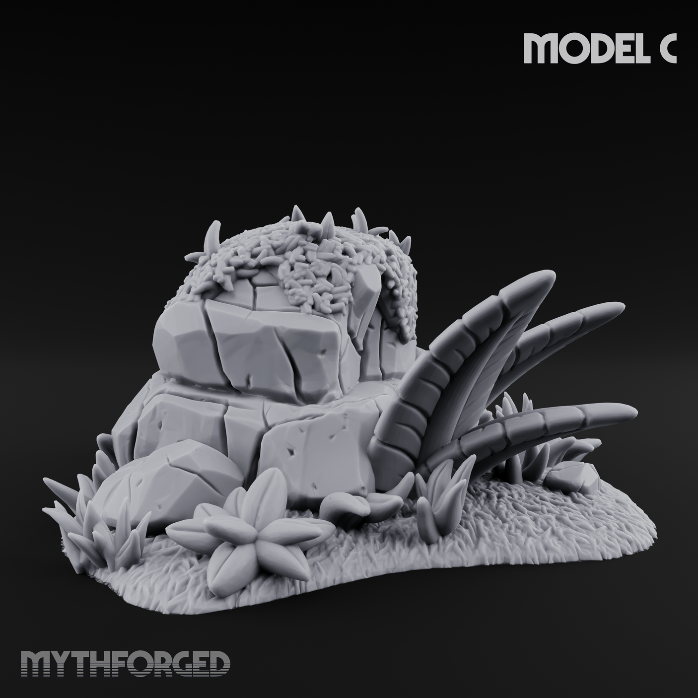 Sunbaked Desert Foliage C Miniature for Dungeons and Dragons, Pathfinder or other TTRPGs
