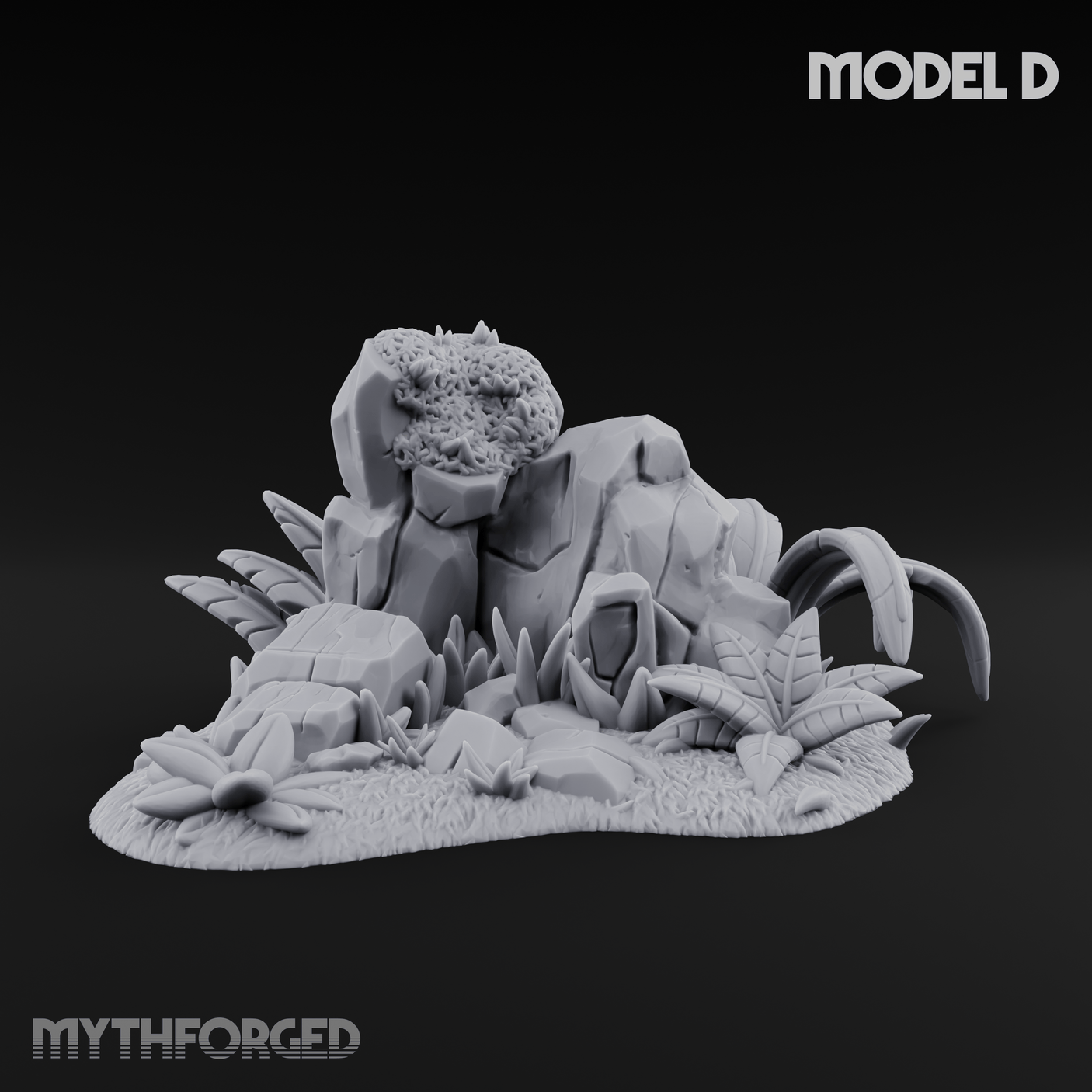 Sunbaked Desert Foliage Miniature for Dungeons and Dragons, Pathfinder or other TTRPGs