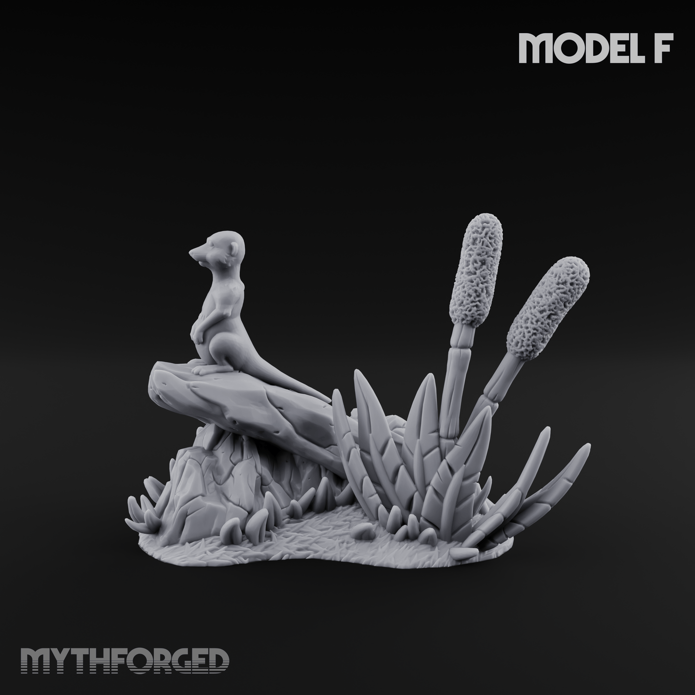 Sunbaked Desert Foliage Miniature for Dungeons and Dragons, Pathfinder or other TTRPGs