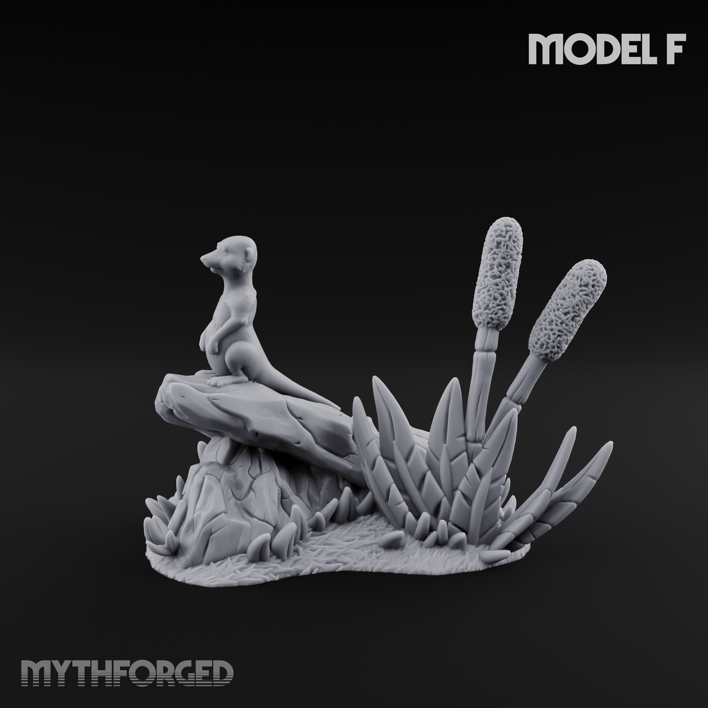 Sunbaked Desert Foliage Miniature for Dungeons and Dragons, Pathfinder or other TTRPGs