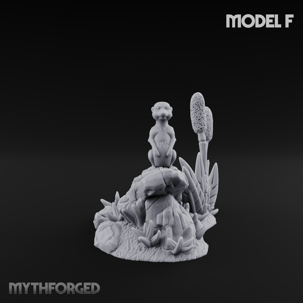 Sunbaked Desert Foliage F Miniature for Dungeons and Dragons, Pathfinder or other TTRPGs