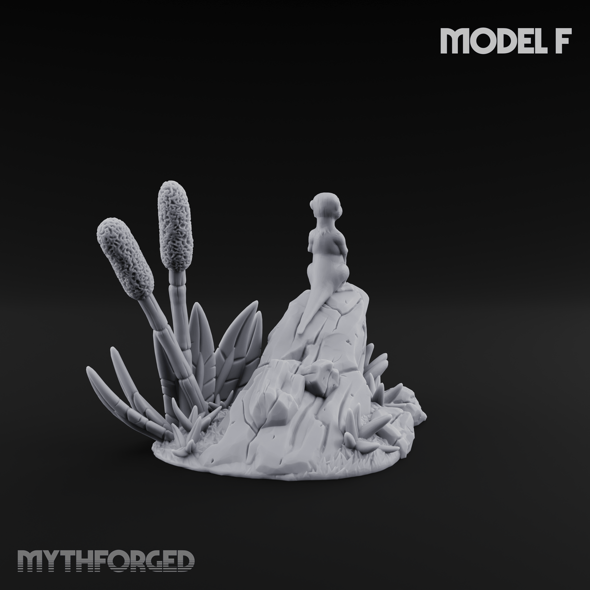 Sunbaked Desert Foliage F Miniature for Dungeons and Dragons, Pathfinder or other TTRPGs