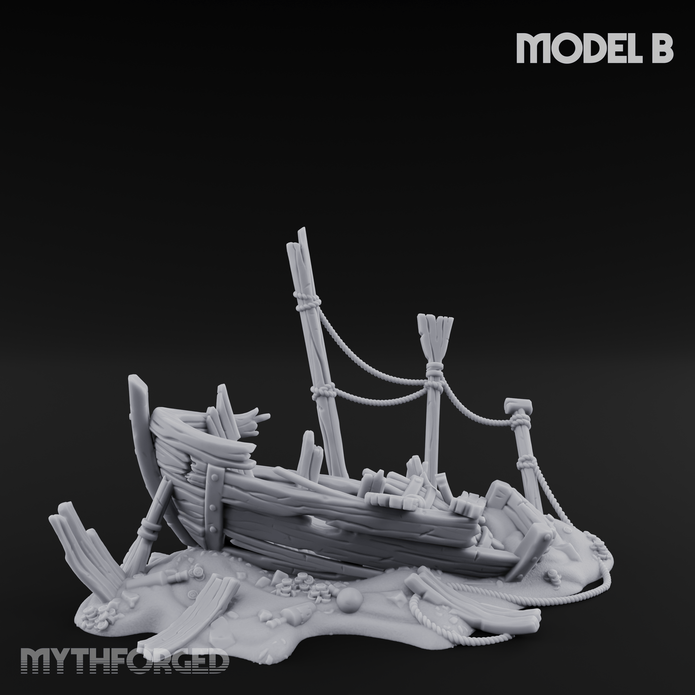Sunken Seabed Debris Miniature for Dungeons and Dragons, Pathfinder or other TTRPGs