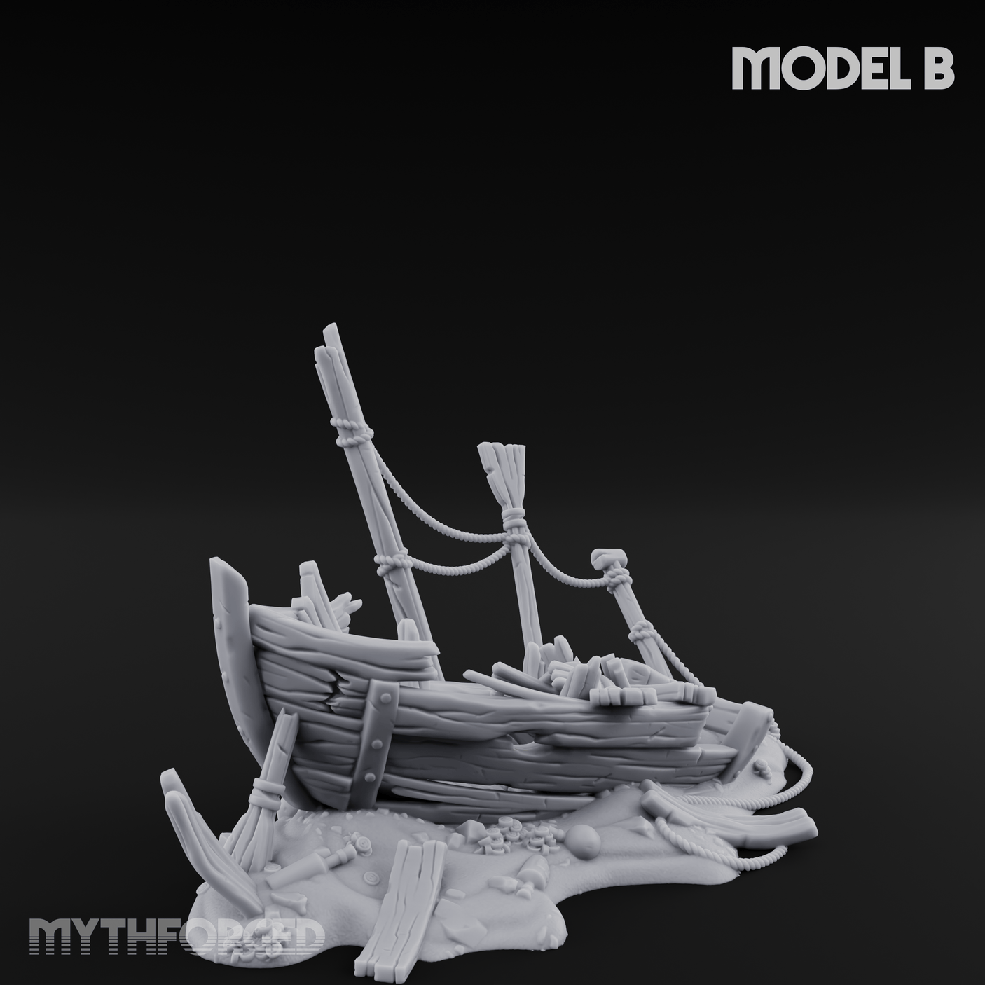 Sunken Seabed Debris Miniature for Dungeons and Dragons, Pathfinder or other TTRPGs