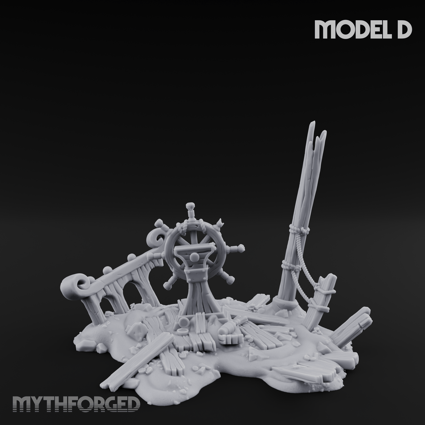 Sunken Seabed Debris D Miniature for Dungeons and Dragons, Pathfinder or other TTRPGs