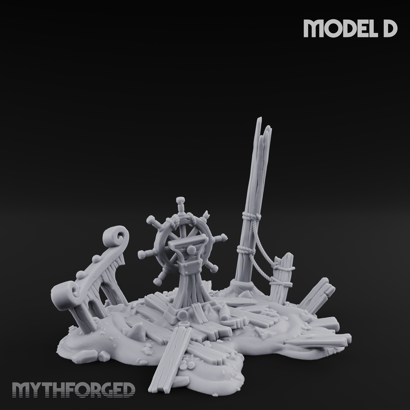 Sunken Seabed Debris D Miniature for Dungeons and Dragons, Pathfinder or other TTRPGs