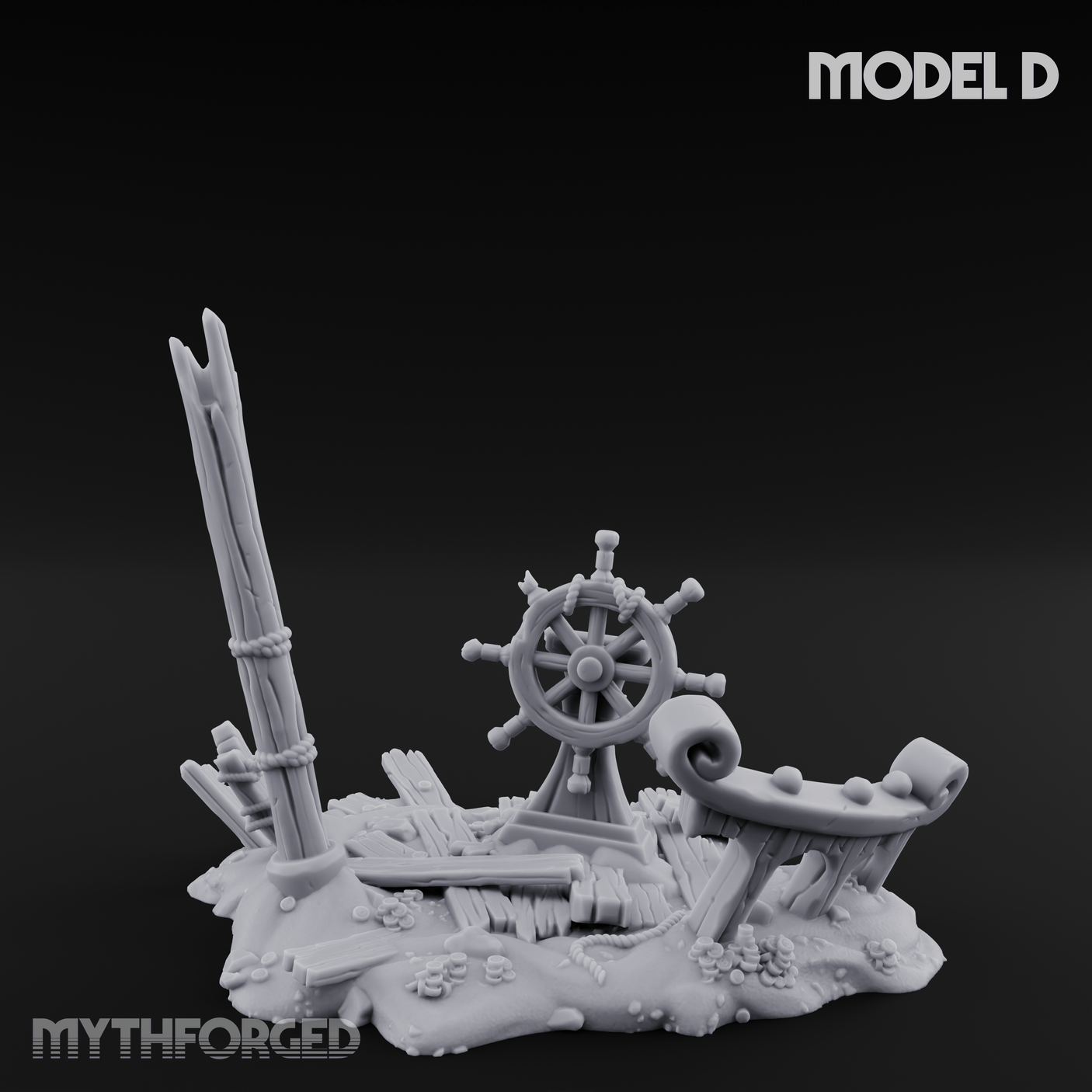 Sunken Seabed Debris D Miniature for Dungeons and Dragons, Pathfinder or other TTRPGs