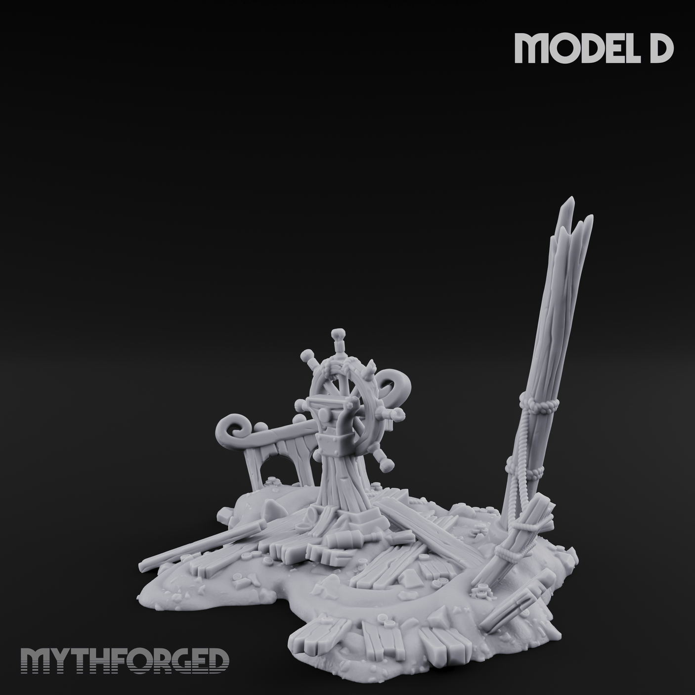 Sunken Seabed Debris D Miniature for Dungeons and Dragons, Pathfinder or other TTRPGs