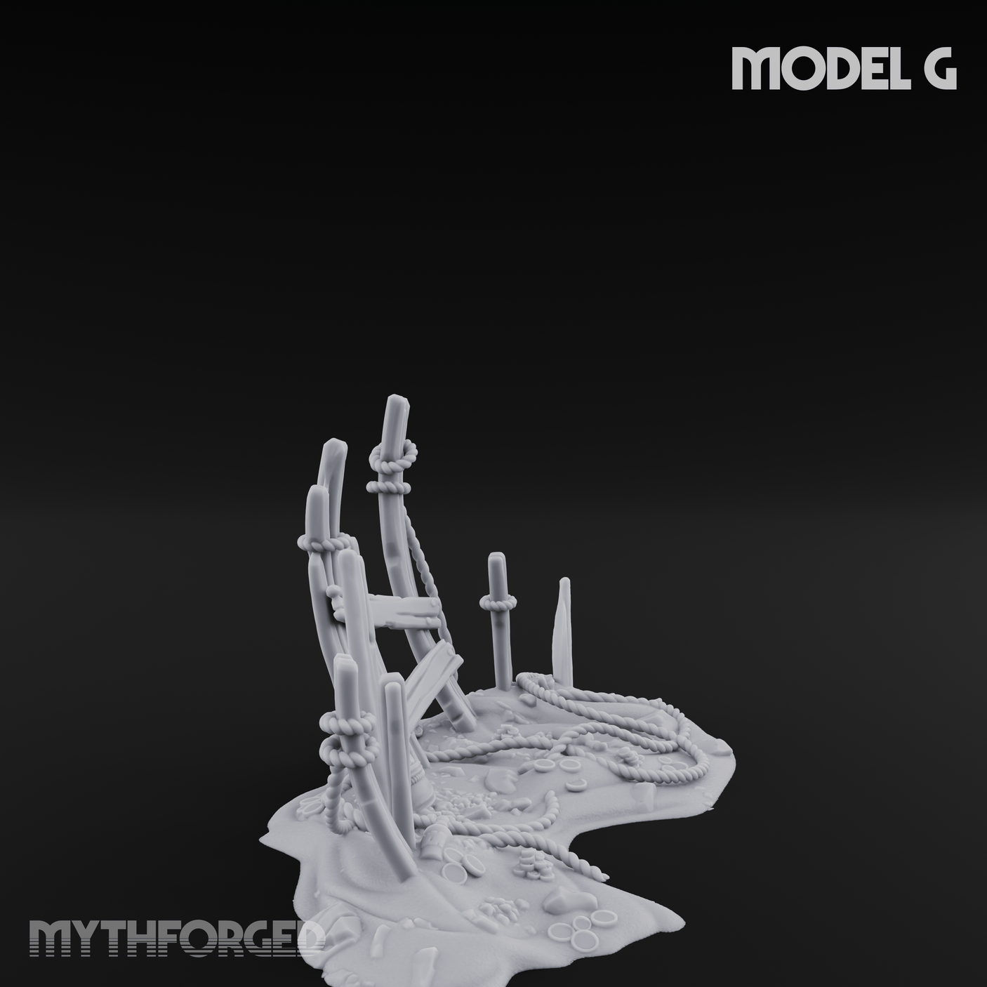 Sunken Seabed Debris G Miniature for Dungeons and Dragons, Pathfinder or other TTRPGs