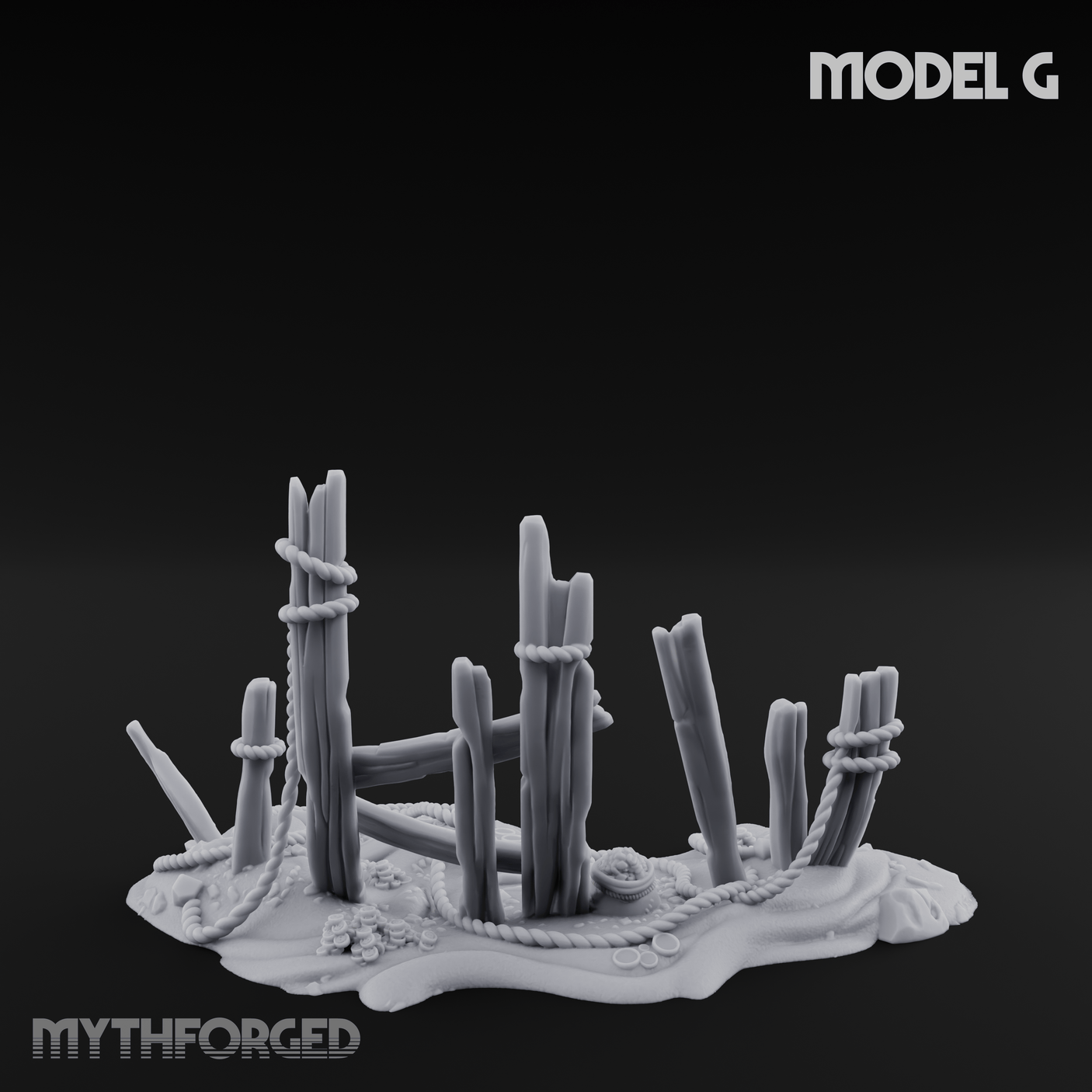 Sunken Seabed Debris G Miniature for Dungeons and Dragons, Pathfinder or other TTRPGs